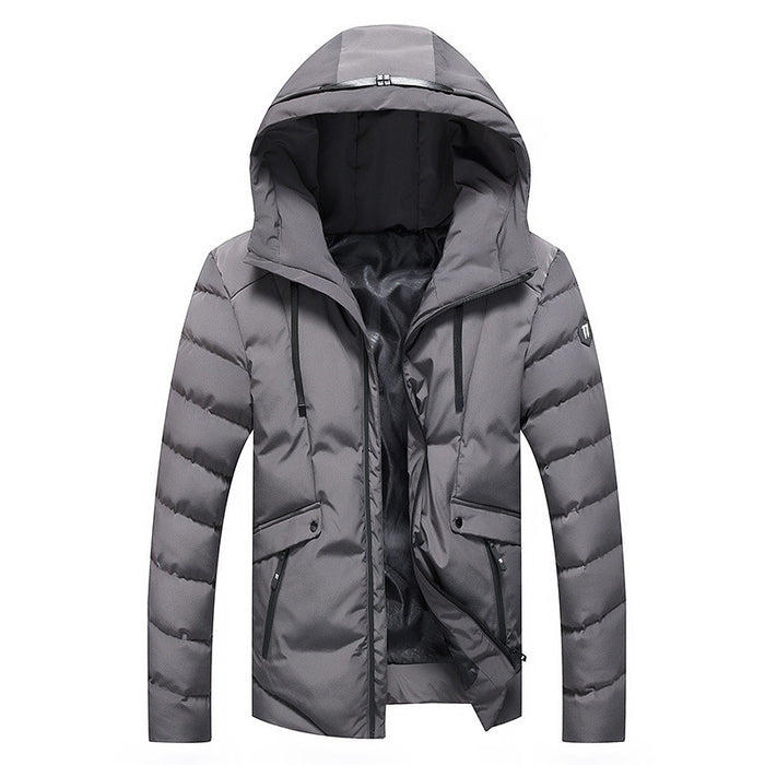 Men's Plus Size Keep Warm Padded Hooded Cotton Coat