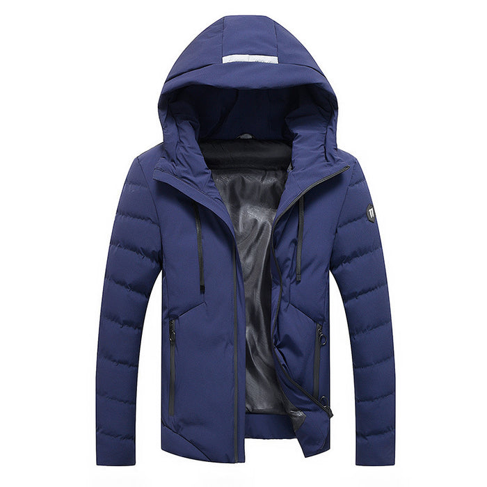 Men's Plus Size Keep Warm Padded Hooded Cotton Coat