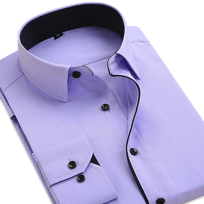 Men's Non-Iron Slim Workwear Solid Color Shirt